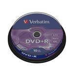 VERBATIM DVD+R, 4.7GB, 16x, 10 cake box
