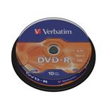 Verbatim - DVD-R 4,7GB 16x 10ks v cake obale