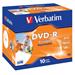 Verbatim DVD-R, 43521, DataLife PLUS, 10-pack, 4.7GB, 16x, 12cm, General, Advanced Azo+, jewel box,