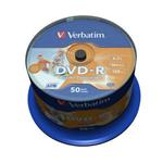 Verbatim DVD-R, 43533, DataLife PLUS, 50-pack, 4.7GB, 16x, 12cm, General, Advanced Azo+, cake box,