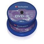 Verbatim DVD+R, 43550, DataLife PLUS, 50-pack, 4.7GB, 16x, 12cm, General, Advanced Azo+, cake box,
