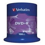 Verbatim DVD+R, 43551, DataLife PLUS, 100-pack, 4.7GB, 16x, 12cm, General, Advanced Azo+, cake box,