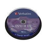 Verbatim DVD+R, 43666, DataLife PLUS, 10-pack, 8.5GB, 8x, 12cm, General, Double Layer, cake box, Ma