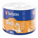 VERBATIM DVD-R DataLife 4,7GB, 16x, wrap 50 ks 43791