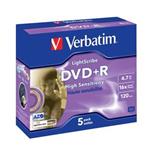 VERBATIM DVD+R LightScribe, 4.7GB,16x, 5ks, jewel
