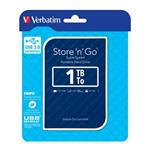 Verbatim externý pevný disk, Store ,n, Go, 2.5", USB 3.0, 1TB, 53200, modrý