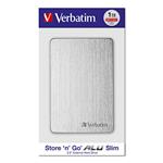 Verbatim externý pevný disk, Store,n,Go ALU Slim, 2.5&quot;, USB 3.0, 1TB, 53663, strieborný