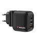 Verbatim, GaN cestovná nabíjačka do siete USB 3.0, USB C, šedá, 70W, vymeniteľné vidlice C,G,A 32229