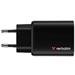 VERBATIM GaN Nabíječka Essentials 65W, 2xUSB-C, 1xUSB-A, černá 32352