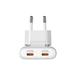 VERBATIM GaN Nabíječka Fold 'n' Go 65W, 2xUSB-C, bílá 32355