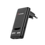 VERBATIM GaN Nabíječka Fold 'n' Go 65W, 2xUSB-C, černá 32354