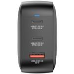 VERBATIM GaN Nabíječka Mini GaN 100W, 2xUSB-C, 1xUSB-A, černá 32230