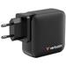 VERBATIM GaN Nabíječka Mini GaN 165W, 3xUSB-C, 1x USB-A, černá 32216