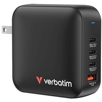 VERBATIM GaN Nabíječka Mini GaN 165W, 3xUSB-C, 1x USB-A, černá 32216