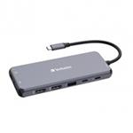 VERBATIM Hub USB-C Pro Multiport 14 Port, 5x USB-A, 2x USB-C, 2x HDMI, 1xVGA, RJ45, 3.5mm Jack audio, microSD/SD, 32154