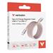 Verbatim magnetický kabel Sync &amp; Charge USB-C to USB-C 100W 120 cm růžový 0023942318576
