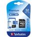 Verbatim Micro Secure Digital Card, 32GB, micro SDHC, 44083, UHS-I U1 (Class 10), s adaptérom