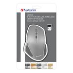 Verbatim Myš Deluxe, 1600DPI, 2.4 [GHz], optická, 8tl., 1 koliesko, bezdrôtová, šedá, 2 ks AA 49041