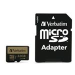 Verbatim pamäťová karta micro SDXC Pro+, 32GB, micro SDXC, 44033, UHS-I U1 (Class 10), s adaptérom