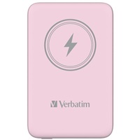 VERBATIM Powerbanka Charge 'n' Go, Magnetická, 10000 mAh, USB-C, Růžová 32248