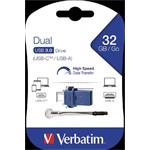 VERBATIM Store 'n' Go Dual Drive 32GB USB 3.0/USB-C 49966