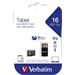 VERBATIM Tablet microSDHC C10/U1 with USB reader 16GB (R:45MB/s, W:10MB/s) 44058