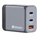 VERBATIM Univerzální cestovní adaptér GNC-60, 60W, 2x USB-C, 1x USB 32201