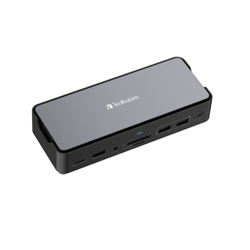 Verbatim USB-C Pro Docking Station CDS-15S, 15portů: SSD, USB A/C, HDMI, DP, Audio, SD+microSD, RJ4 0023942321736