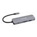 Verbatim USB-C Pro Multiport Hub CMH-08, 8 portů /HDMI, USB-A, USB-C, SD, microSD/ ,stříbrná 0023942321514