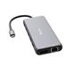 Verbatim USB-C Pro Multiport Hub CMH-13, 13 portů /HDMI, USB-A, USB-C, DP, RJ45, Audio/, stříbrná 0023942321538