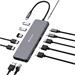 Verbatim USB-C Pro Multiport Hub CMH-13, 13 portů /HDMI, USB-A, USB-C, DP, RJ45, Audio/, stříbrná 0023942321538