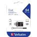 Verbatim USB DUAL DRIVE 2.0 / OTG 64GB 49844