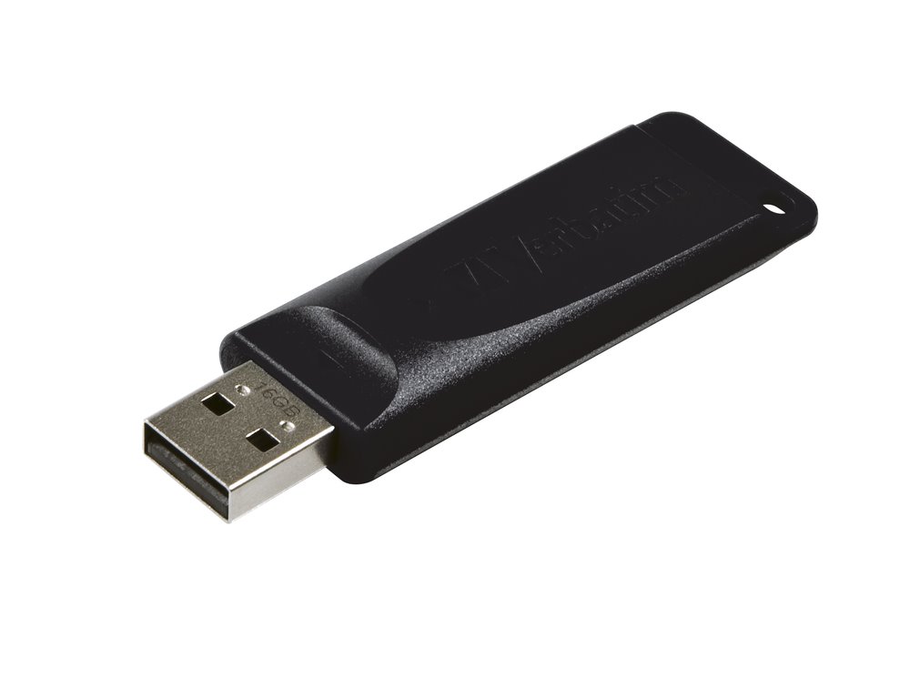 Verbatim USB flash disk, 2.0, 16GB, Slider, čierny, 98696, pre archiváciu dát