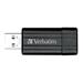 Verbatim USB flash disk, 2.0, 64GB, PinStripe USB, čierny, 49065