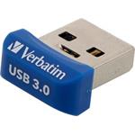 Verbatim USB flash disk, 3.0, 64GB, NANO Store,N,Stay, modrý, 98711