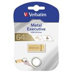 Verbatim USB flash disk, 3.0, 64GB, Store,N,Go Metal Executive, zlatý, 99106