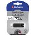 Verbatim USB flash disk, 3.0, 64GB, Store,N,Go PinStripe, čierny, 49318