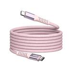 Verbatim USB kábel USB C samec - USB C samec, 60W, 1.2m, magnetický, ružový, box, 31853