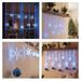 Vianočná LED girlanda – vločky, 160 x 95 cm, IP44, studená biela, časovač 8592920159170