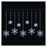 Vianočná LED girlanda – vločky, 160 x 95 cm, IP44, studená biela, časovač 8592920159170