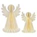 Vianočné papierové anjeli so stojanom, 2 ks, 28/38 cm, vnútorné 8592920148822