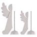 Vianočné papierové anjeli so stojanom, 2 ks, 28/38 cm, vnútorné 8592920148822