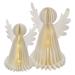 Vianočné papierové anjeli so stojanom, 2 ks, 28/38 cm, vnútorné 8592920148822
