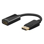Video redukcia, DisplayPort samec - HDMI samica, DP verze 1.2, čierna, rozlíšenie až 8K Ultra HD 43 KAHDAHXK01