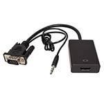 Video Redukcia, VGA-HDMI, VGA (15) M + Jack (3,5mm) M-HDMI F, 0, čierna, Logo, blister KAAVMHXKQL