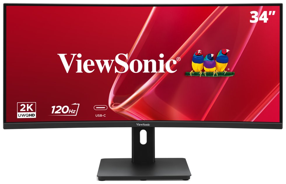 ViewSonic VA3420C-2 34" 21:9, 3440 x 1440, VA zakřivený monitor,120Hz,HDMI,DP,USB,USB-C 96W, speakers,výš. stavitelný