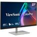 ViewSonic VP2766-2K 27" QHD 3 sides Frameless SuperClear IPS Monitor s 100% sRGB, 90W USB-C, ergonomický stojan, černý