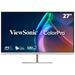 ViewSonic VP2766-2K-W 27" QHD 3 sides Frameless SuperClear IPS Monitor s 100% sRGB, 90W USB-C,ergonomický stojan,bílý