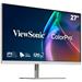ViewSonic VP2766-2K-W 27" QHD 3 sides Frameless SuperClear IPS Monitor s 100% sRGB, 90W USB-C,ergonomický stojan,bílý