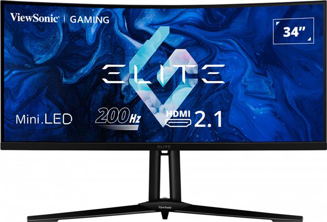 ViewSonic XG341C-2K/ 34" prohn./VAmini LED/21:9/3440x1440/200Hz/1400cd/m2/ 1ms/FreeSync/PIP/PBP/DP/2x HDMI/3x USB/USB-C